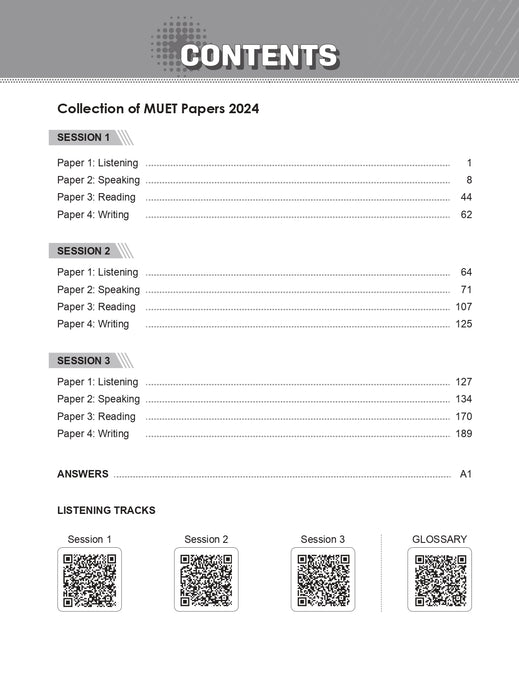 Model Answers for MUET Actual Exam Papers