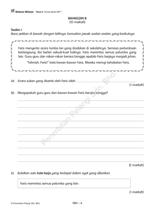 Skor A Kertas Model Matriks KSSR 2026 Tahun 4 / Year 4