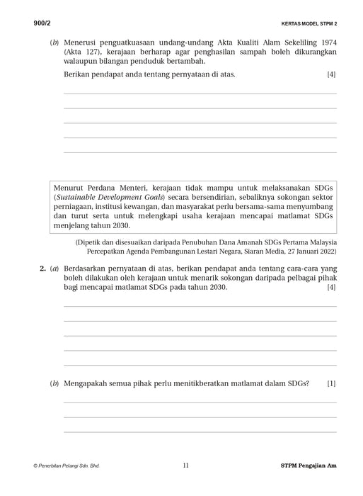 Skor A Kertas Model STPM 2026 Semester 2