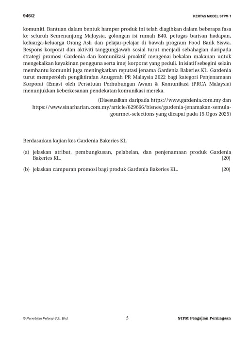 Skor A Kertas Model STPM 2026 Semester 2