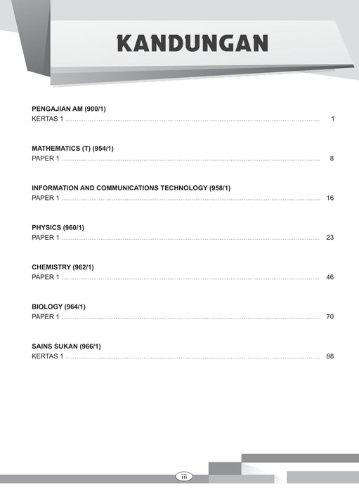Koleksi Kertas Soalan STPM 2022 Jurusan Sains