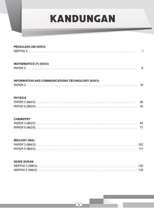 Koleksi Kertas Soalan STPM 2023 Jurusan Sains