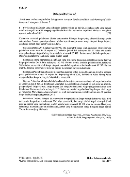 Koleksi Kertas Soalan STPM 2023 Jurusan Sains