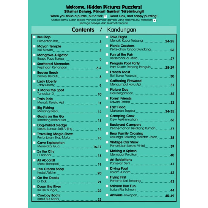 Highlights Hidden Pictures Gambar Tersembunyi Favourite Travel Puzzles