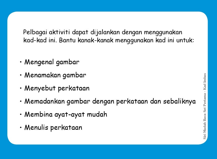 Siri Mudah Baca Set Pertama Kad Imbas