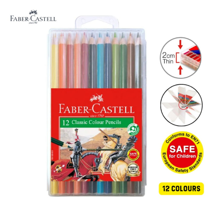 Faber-Castell Colour Pencils Classic 12L in Slim-Flexi Case