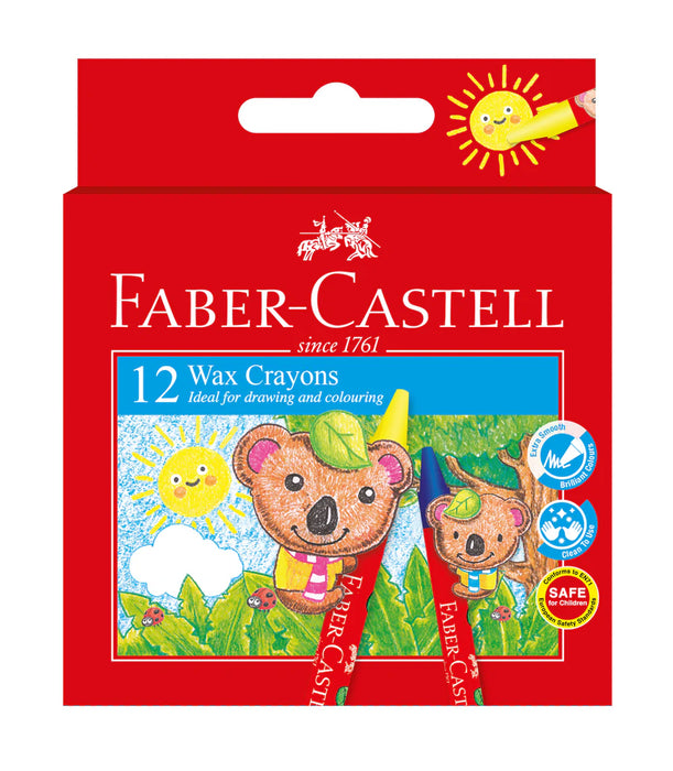 Faber-Castell Wax Crayon Colours Clamshell