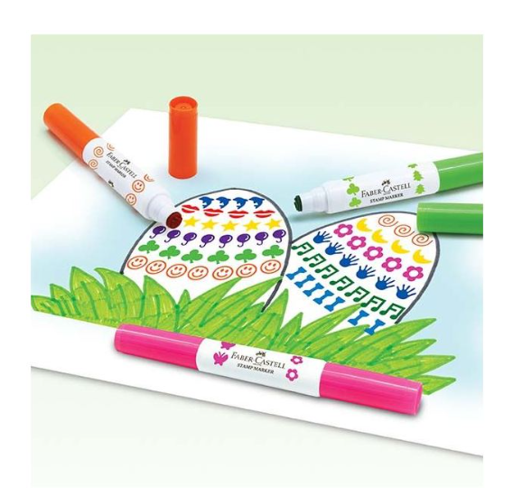 Faber-Castell Stamp Markers Cardboard Box of 6