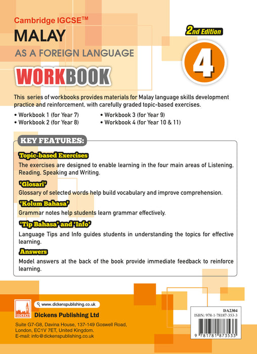 Cambridge IGCSE™ Malay As A Foreign Language Workbook 2nd Edition