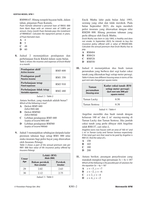 Skor A+ SPM Kertas Model 2024 Matematik