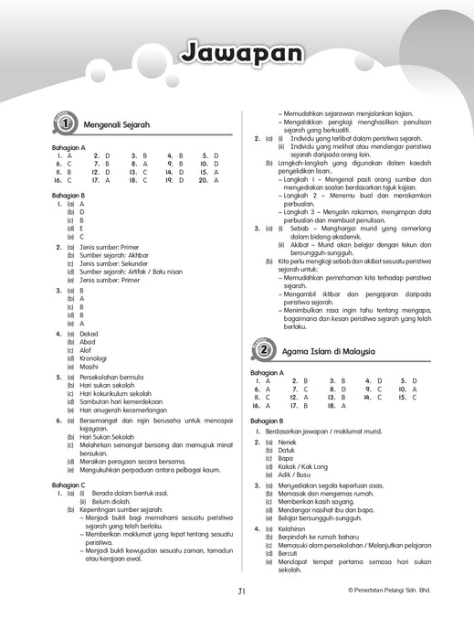 Praktis Prestasi UASA 2024 Sejarah Tahun 4