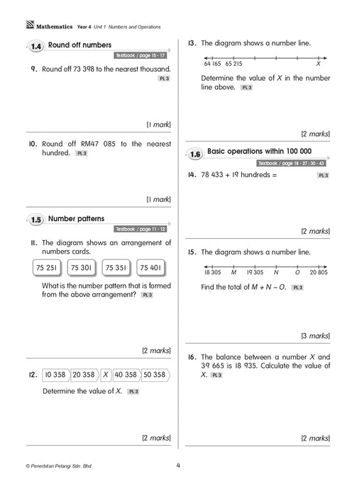 Praktis Prestasi UASA 2024 Mathematics Year 4