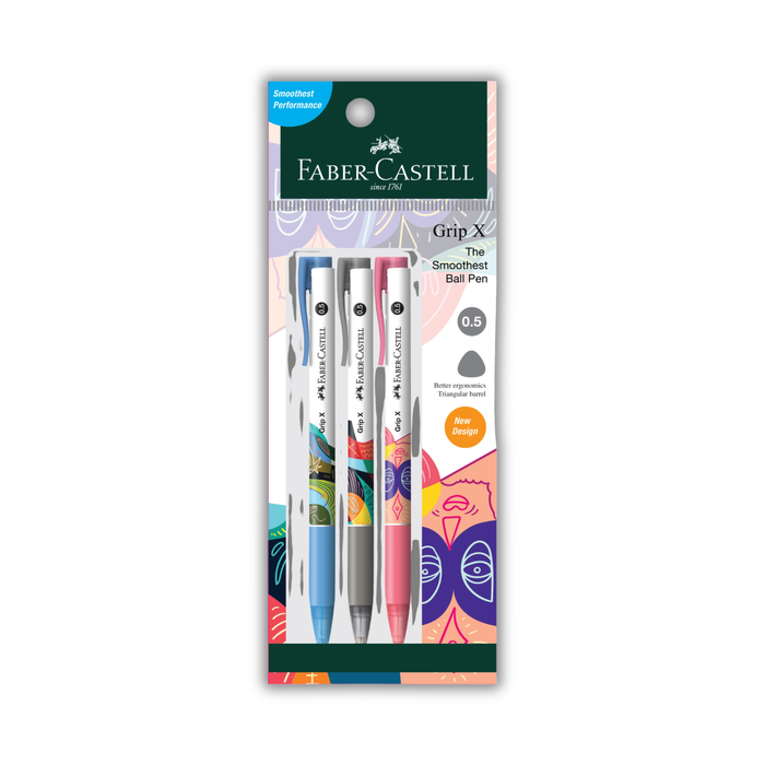 Faber-Castell Grip X5 Ball Pen 3xPB 0.5 mm