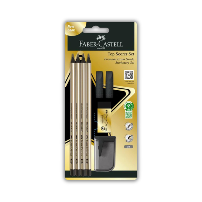 Faber-Castell Tri-Grip 2B Top Scorer Set Gold