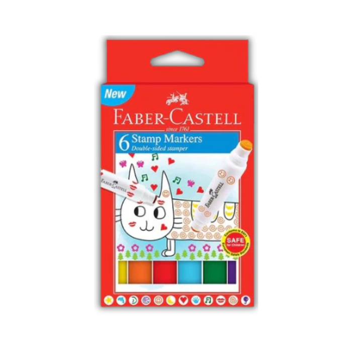 Faber-Castell Stamp Markers Cardboard Box of 6