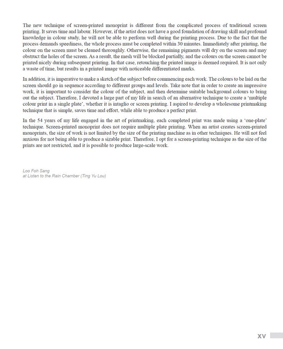 Seni Cetakan Inovatif Tinjauan tentang Teknik Loo Foh Sang