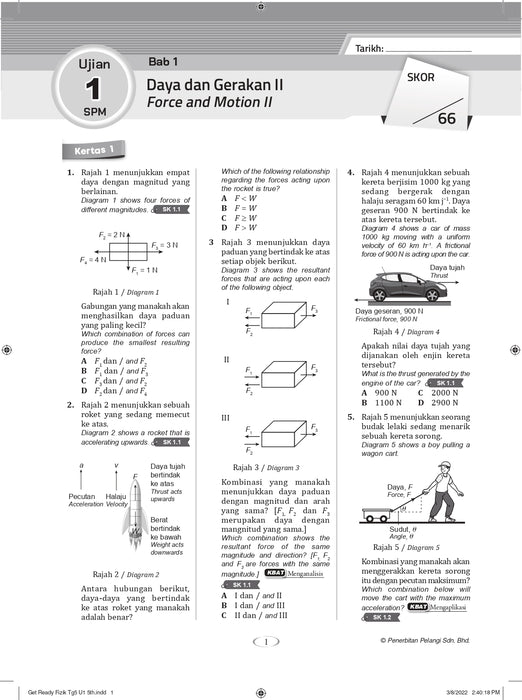 Get Ready SPM 2022 Fizik Tingkatan 5