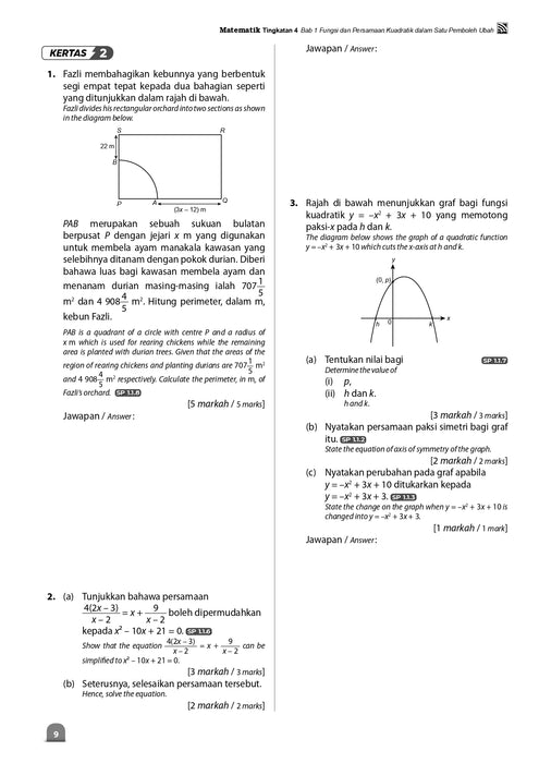 Kuasai PBD 2024 Matematik Tingkatan 4