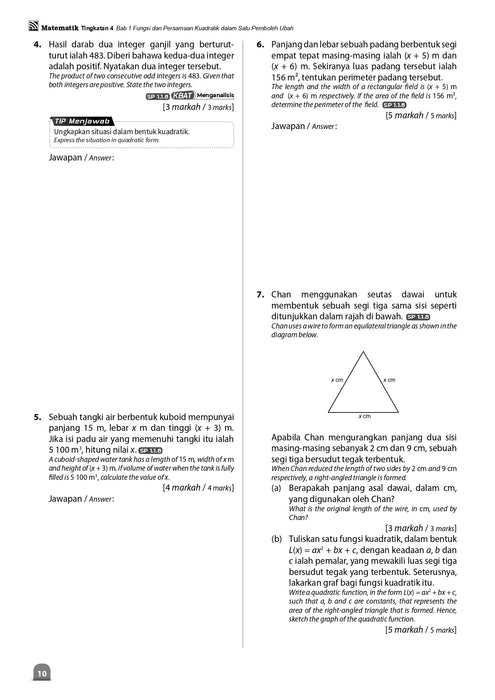 Kuasai PBD 2024 Matematik Tingkatan 4