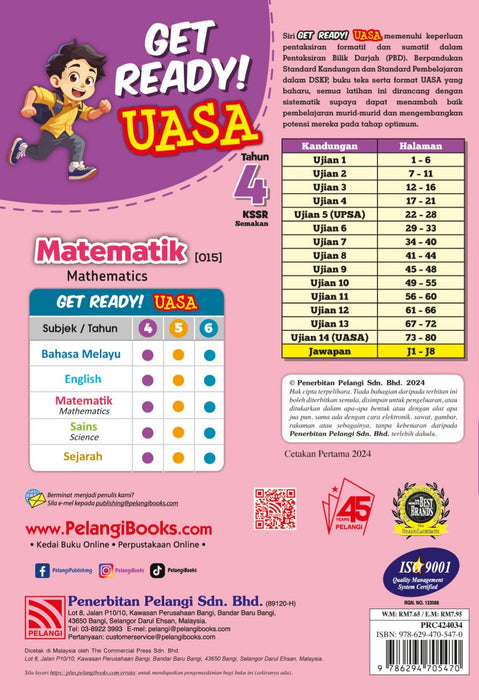 Get Ready! UASA KSSR 2024 Matematik/Mathematics Tahun 4