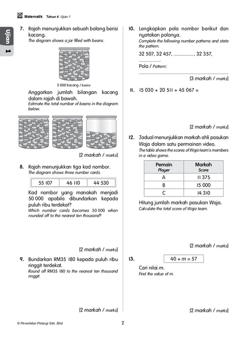 Get Ready! UASA KSSR 2024 Matematik/Mathematics Tahun 4