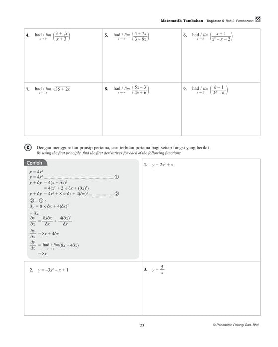 Praktis Strategi 2023 KSSM Matematik Tambahan Tingkatan 5