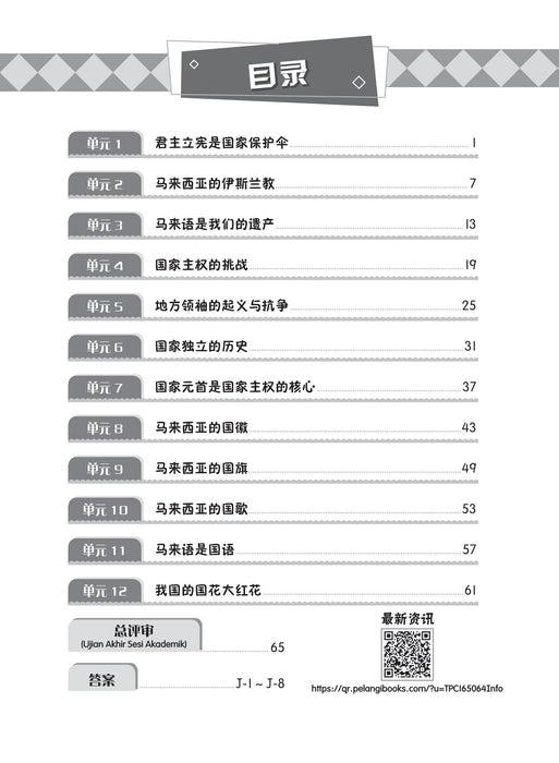 Praktis Topikal KSSR 2024 青苗单元练习 5 年级 历史 Sejarah