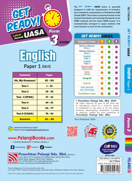 Get Ready! UASA 2024 English Paper 1 Form 3