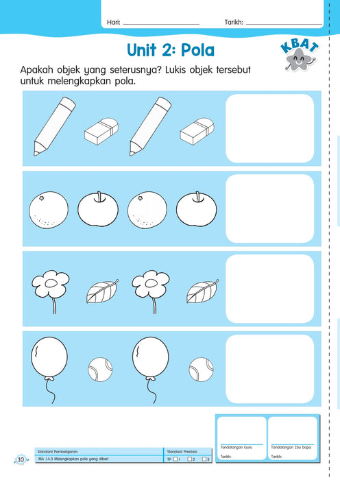 Aktiviti Didik Riang Matematik Awal 6 Tahun Buku 1