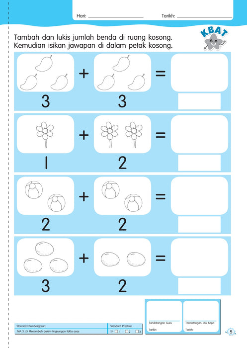 Aktiviti Didik Riang Matematik Awal 6 Tahun Buku 2