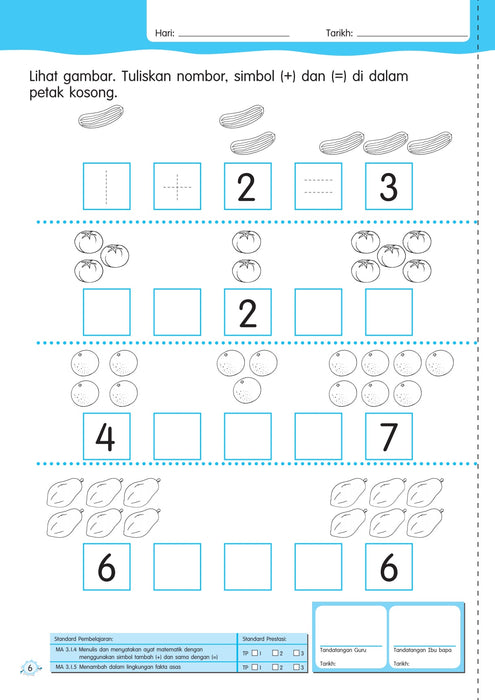 Aktiviti Didik Riang Matematik Awal 6 Tahun Buku 2