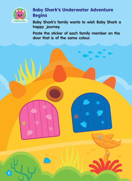 Baby Shark Sticker Colouring Book