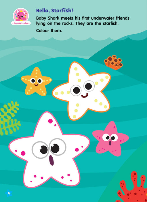 Baby Shark Sticker Colouring Book