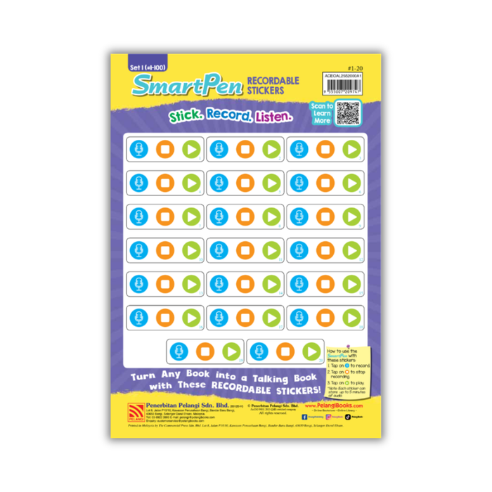 SmartPen Recordable Stickers Set 1