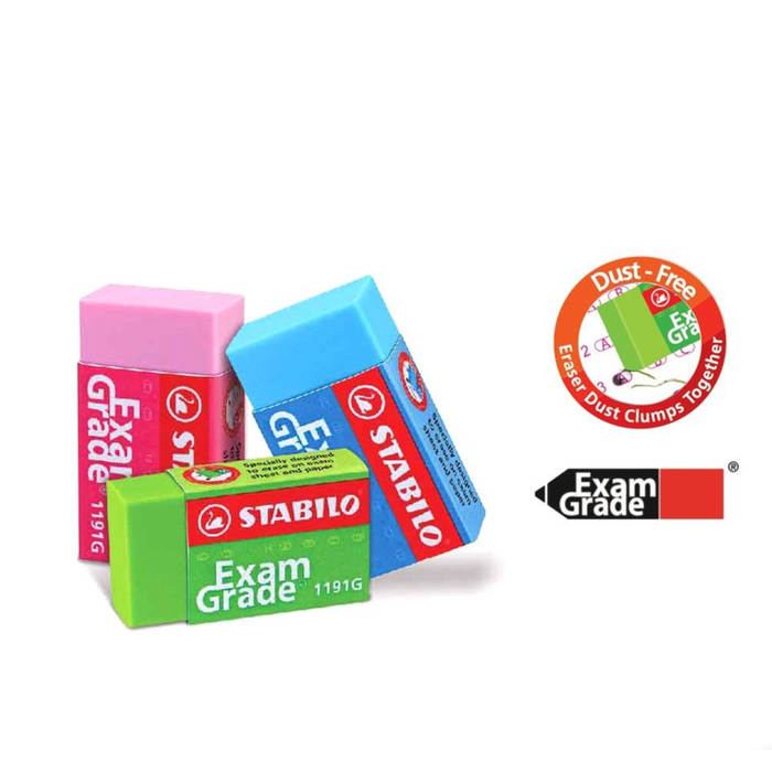 Stabilo Exam Grade Colourful Eraser Eco Pack of 3's
