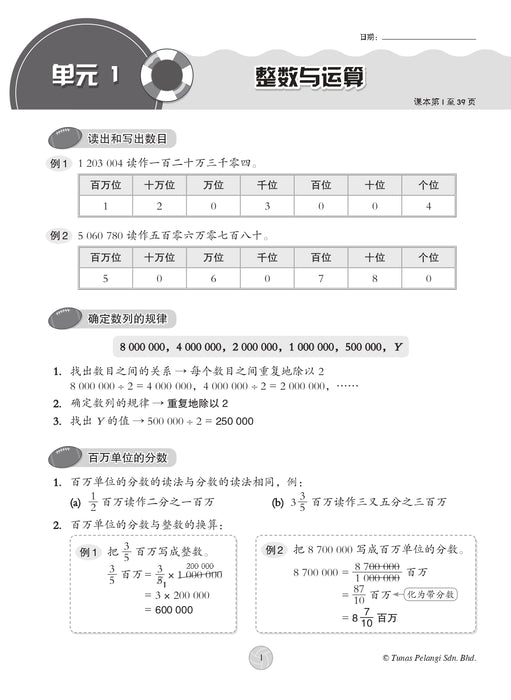 Praktis Topikal KSSR 2026 青苗 单元练习 Tahun 6 年级 6