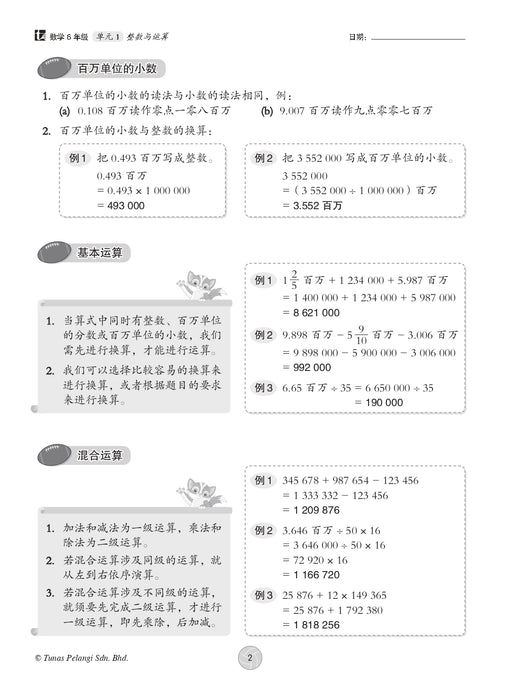 Praktis Topikal KSSR 2026 青苗 单元练习 Tahun 6 年级 6