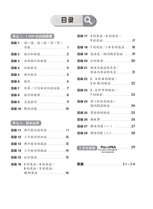 Pentaksiran Bilik Darjah 2025 课堂评估 2 年级
