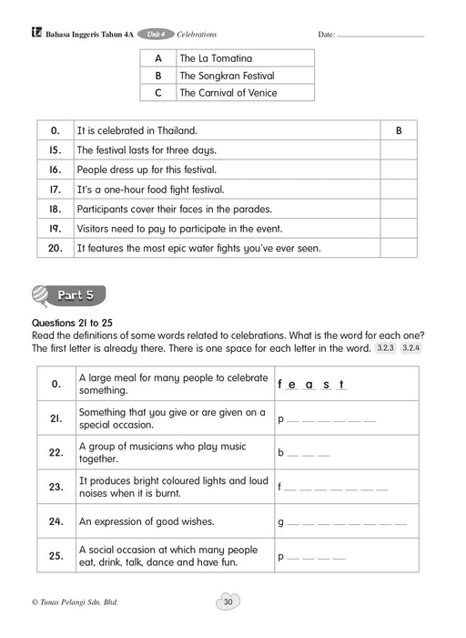 Praktis Fokus UASA 2026 焦点单元备考 Tahun 4 年级 4
