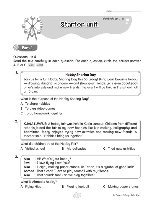 Praktis Fokus UASA 2026 焦点单元备考 Tahun 5 年级 5