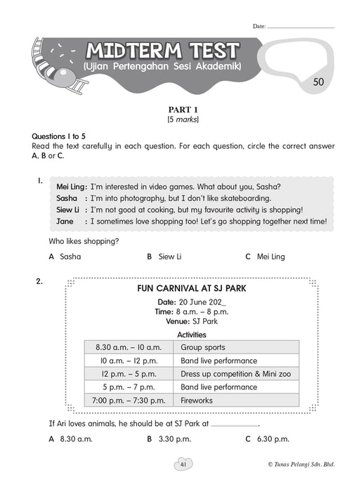 Praktis Fokus UASA 2026 焦点单元备考 Tahun 5 年级 5