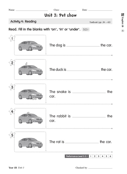 Pentaksiran Bilik Darjah 2025 课堂评估 1 年级