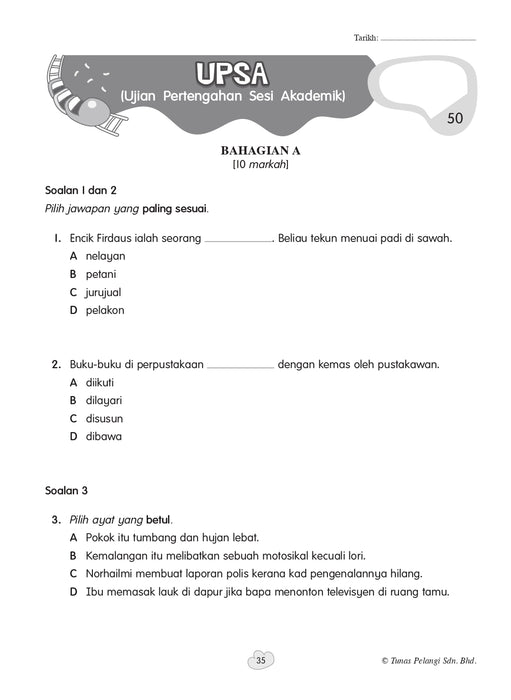 Praktis Fokus UASA 2026 焦点单元备考 Tahun 4 年级 4