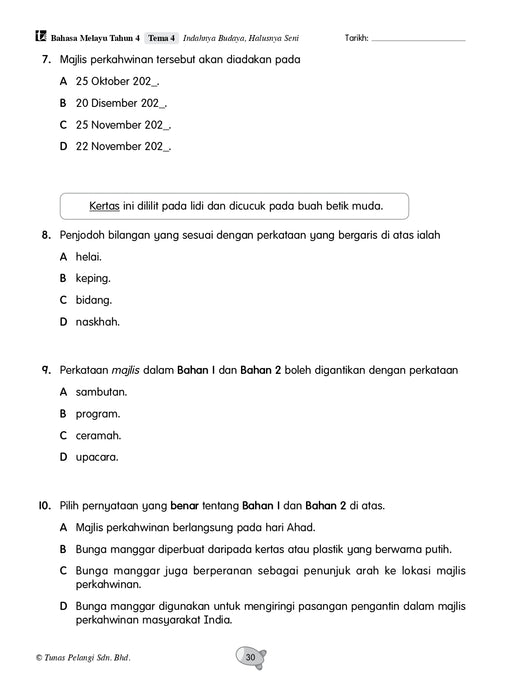 Praktis Topikal UASA 2026 备考全能通 Tahun 4 年级 4
