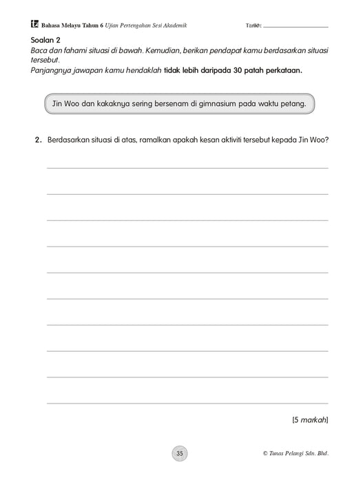 Praktis Topikal KSSR 2026 青苗 单元练习 Tahun 6 年级 6