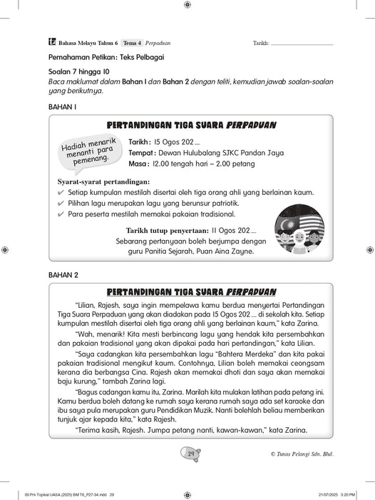 Praktis Topikal UASA 2026 备考全能通 Tahun 6 年级 6