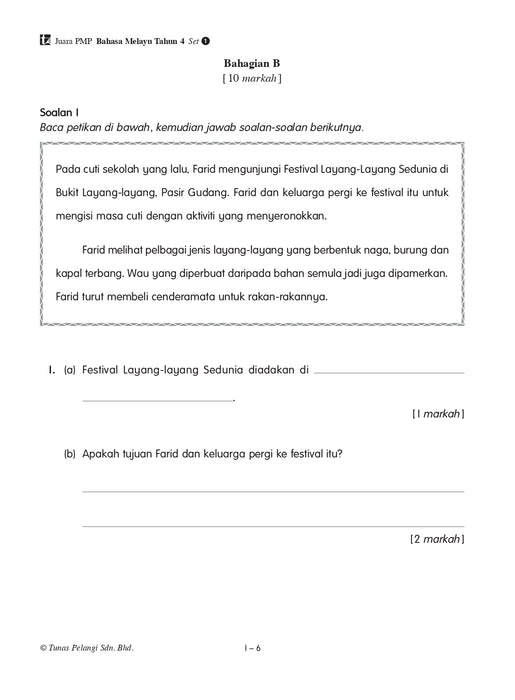 Juara Pentaksiran Matriks Pembelajaran 2026 状元试卷 Tahun 4 年级 4