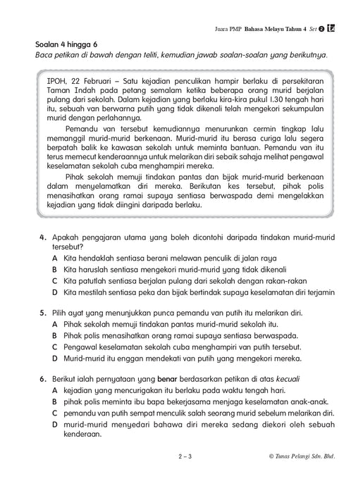 Juara Pentaksiran Matriks Pembelajaran 2026 状元试卷 Tahun 4 年级 4