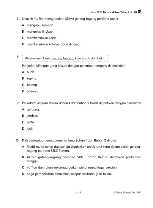Juara Pentaksiran Matriks Pembelajaran 2026 状元试卷 Tahun 4 年级 4