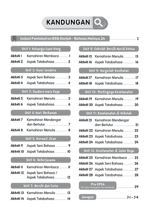 Pentaksiran Bilik Darjah 2025 课堂评估 2 年级